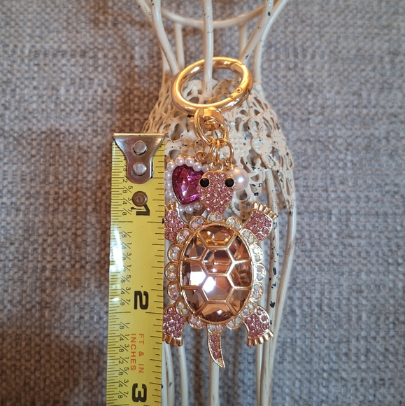 Pink Turtle Keychain Bag Charm - Picture 5 of 5